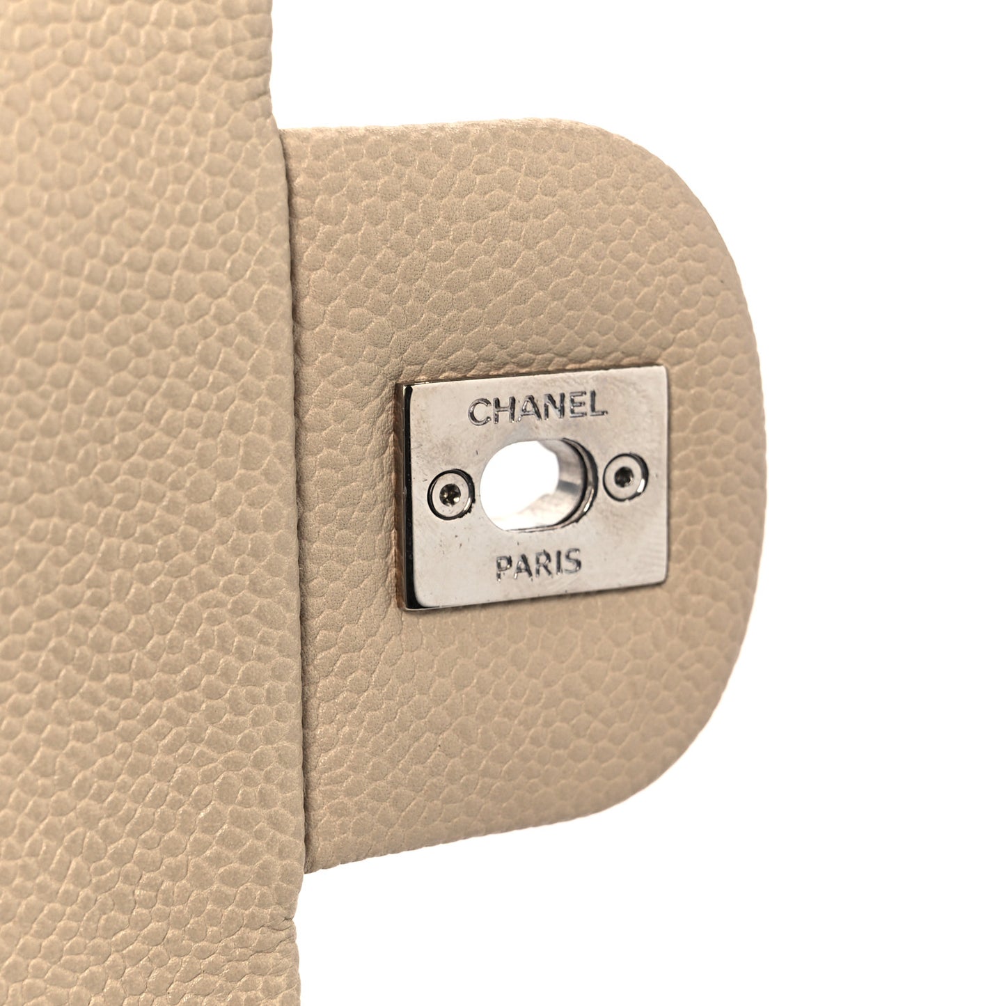 Caviar Quilted Jumbo Easy Flap Beige