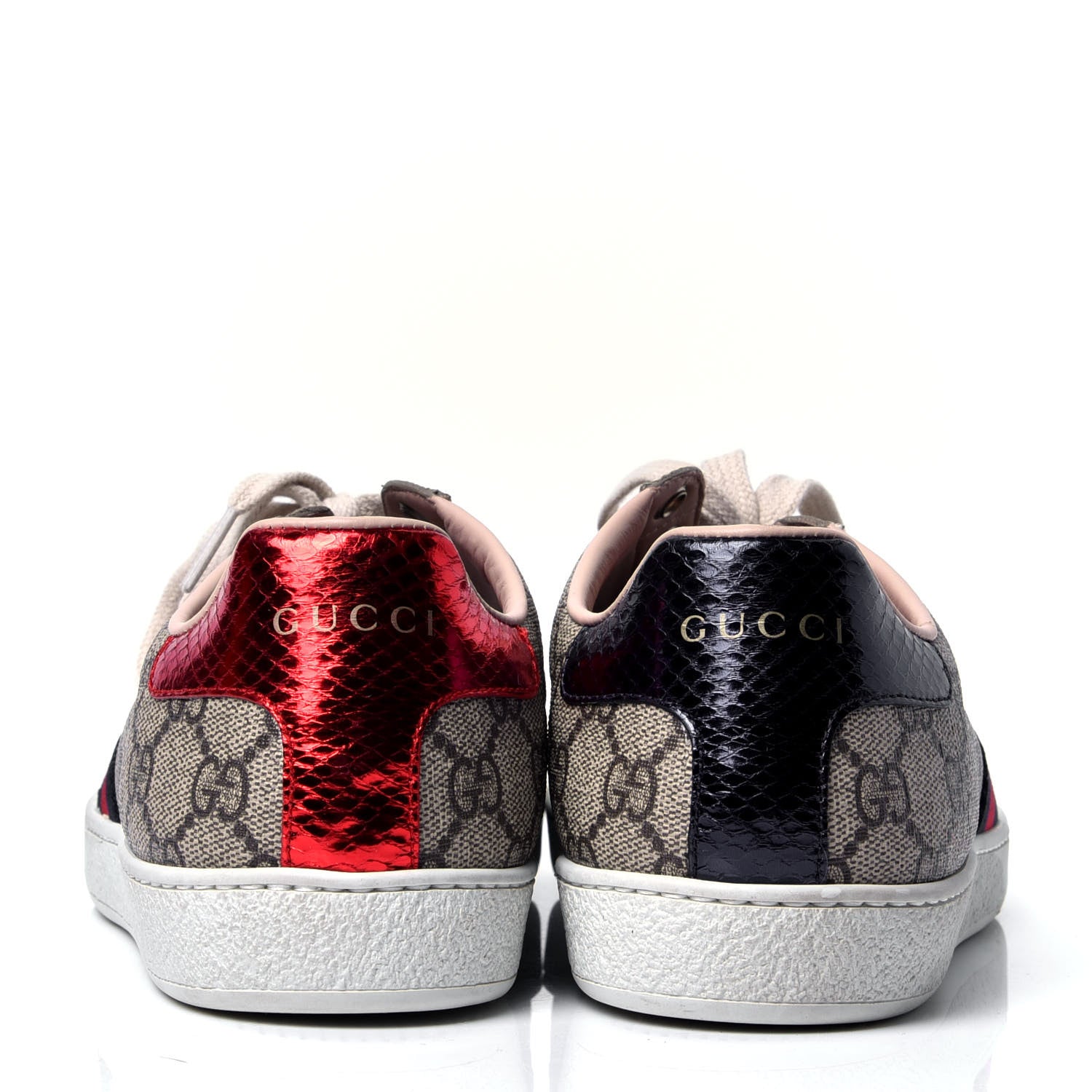 Gucci GG Supreme Monogram Ayers Web Womens Ace Sneakers 40 Beige 3 of 6