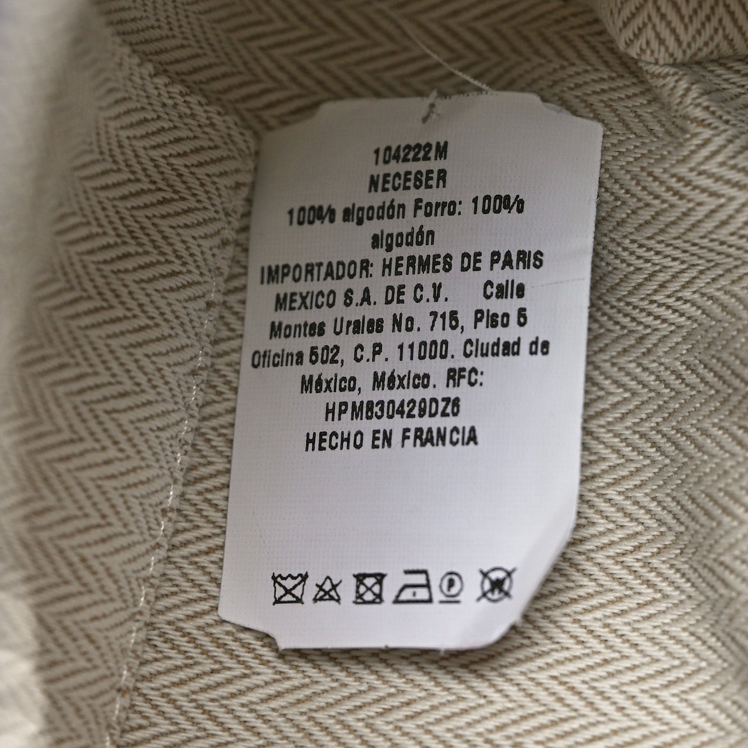 Hermes Canvas Large Bride-A-Brac Pouch Marine 7 of 9