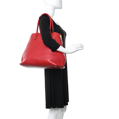 Tom Ford Pebbled Calfskin Jennifer Zip Tote Flame Red 2 of 9