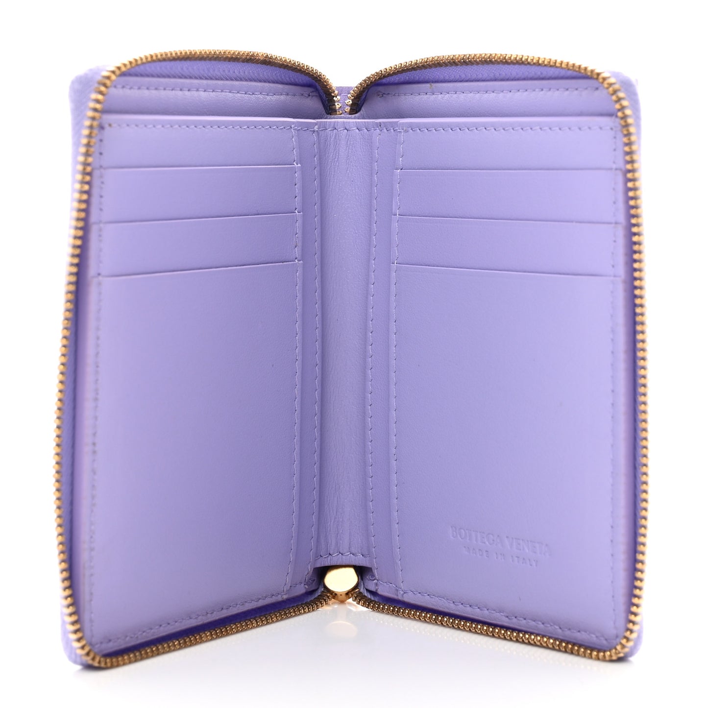 Nappa Maxi Intrecciato Zip Around Wallet Wisteria
