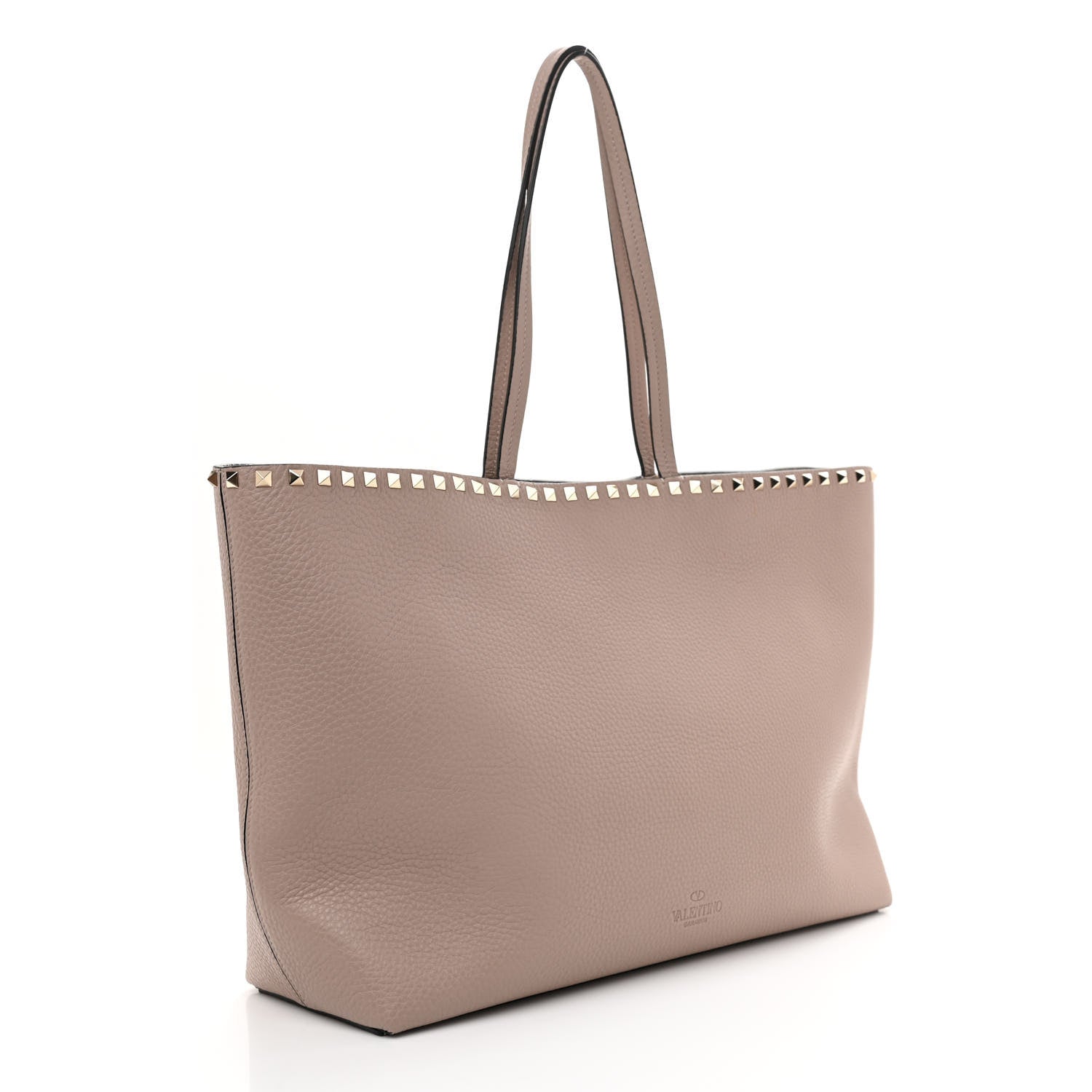 Valentino Garavani Grained Calfskin Rockstud Shoulder Tote Poudre 3 of 7