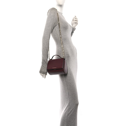 Givenchy Textured Calfskin Mini Pandora Box Chain Crossbody Bag Oxblood 2 of 10