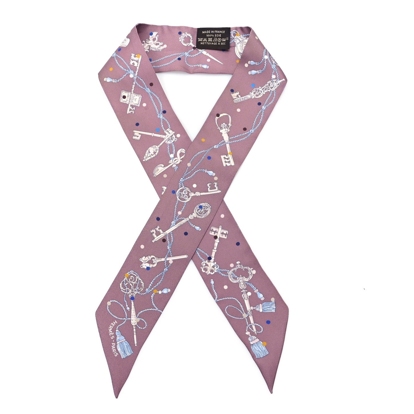 Silk Les Cles A Pois Twilly Marron Glace Gris