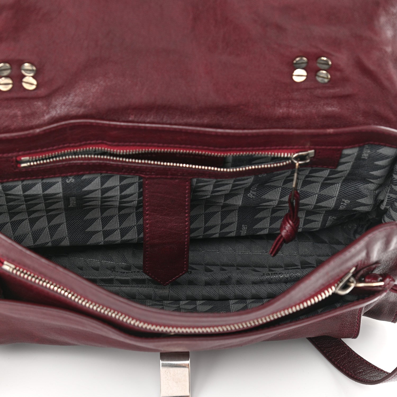 Proenza Schouler Lambskin Medium PS1 Satchel Burgundy 4 of 12