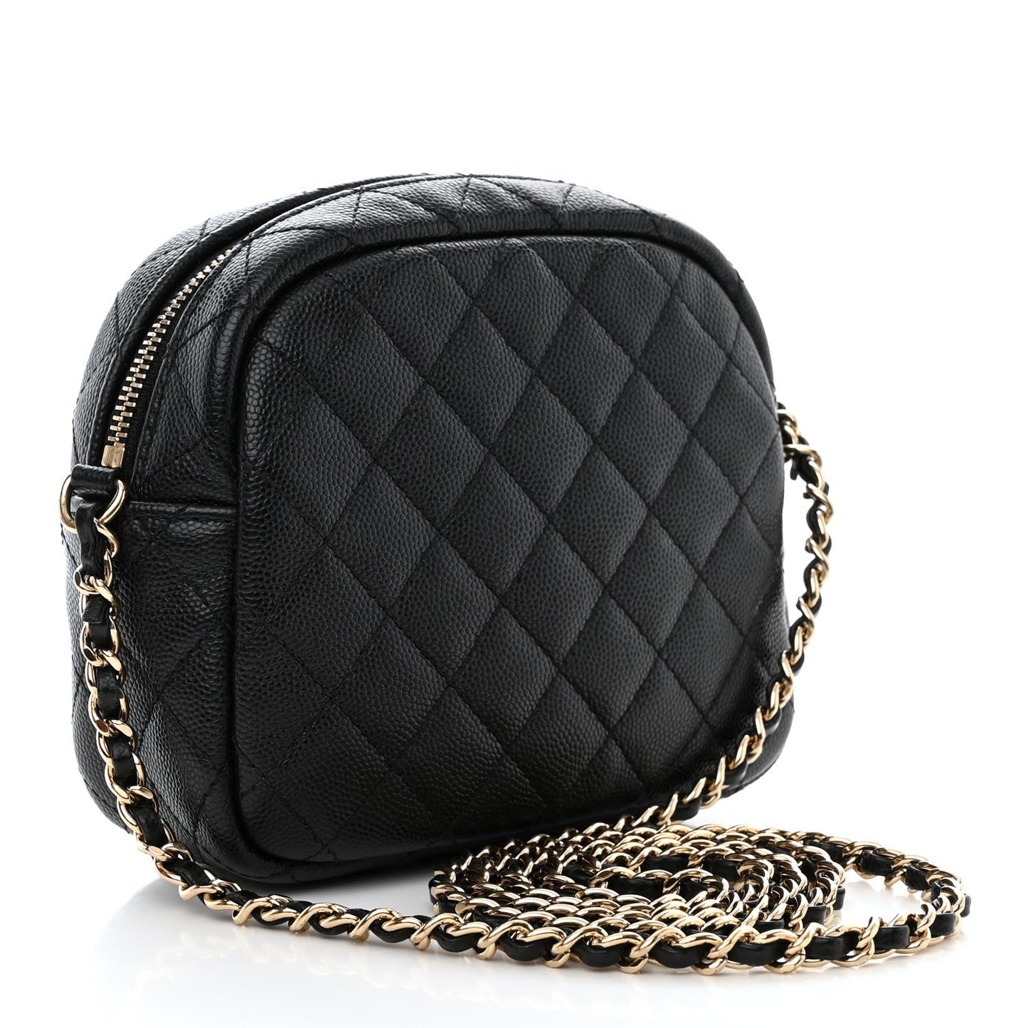 Caviar Quilted CC Day Camera Case Black