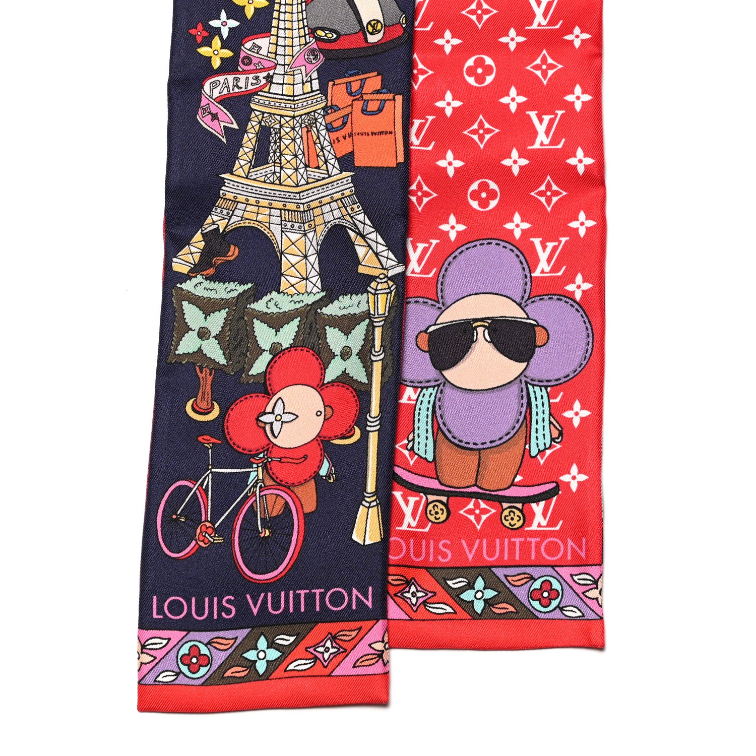 Louis Vuitton Silk Monogram Hide and Seek Bandeau Marine 2 of 4
