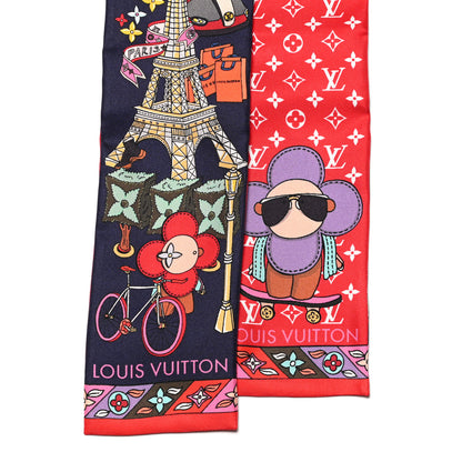 Louis Vuitton Silk Monogram Hide and Seek Bandeau Marine 2 of 4