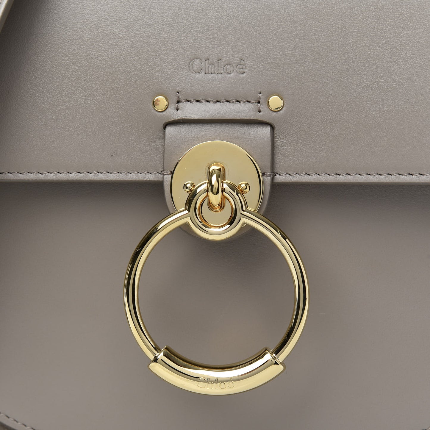 Calfskin Large Tess Bag Motty Grey