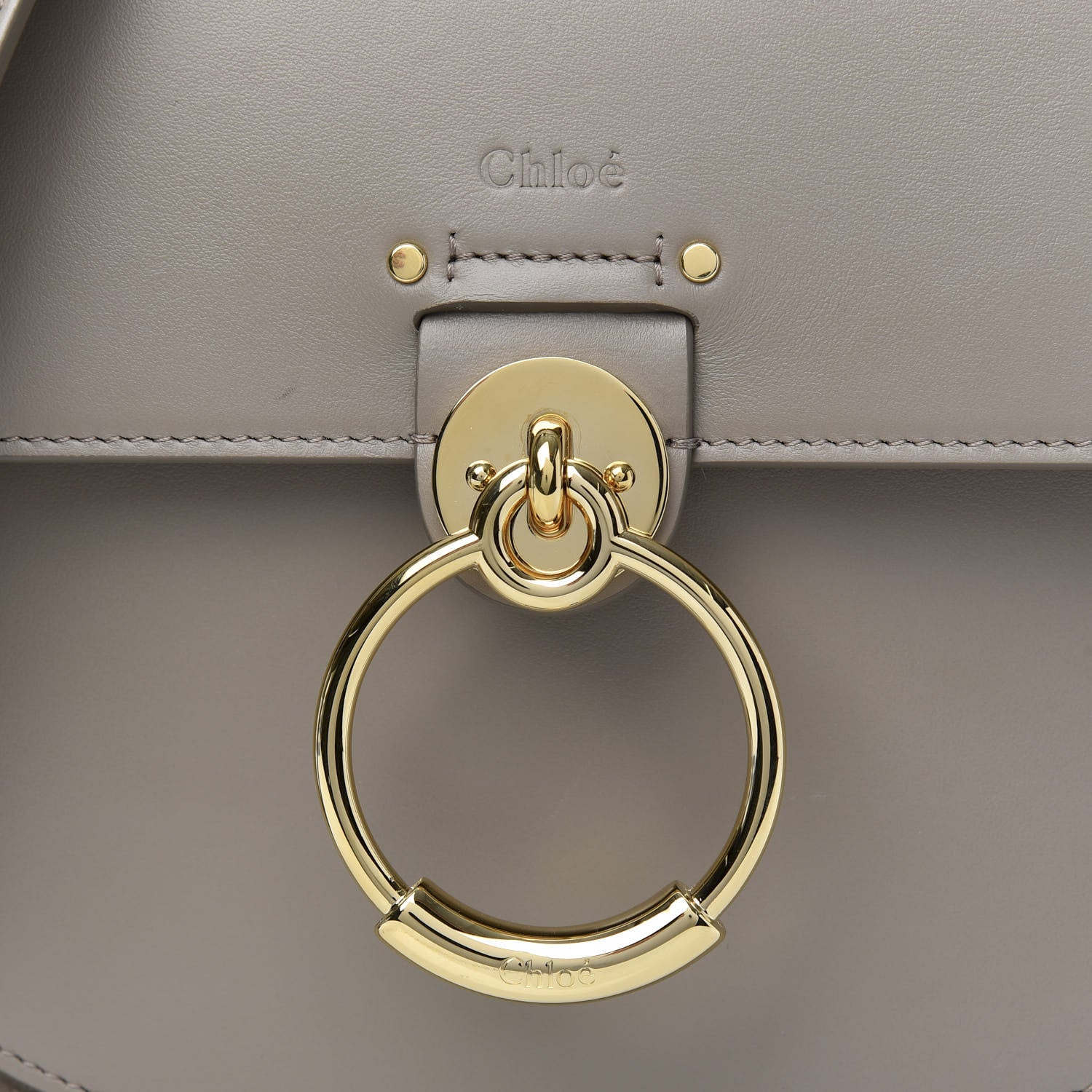 Chloe Calfskin Large Tess Bag Motty Grey 10 of 10