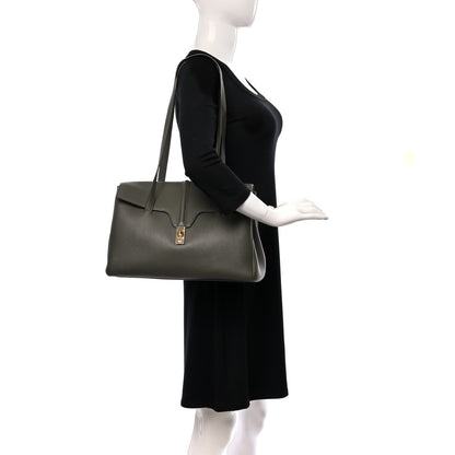 Celine Grained Calfskin Medium Soft 16 Bag Dark Olive 2 of 8