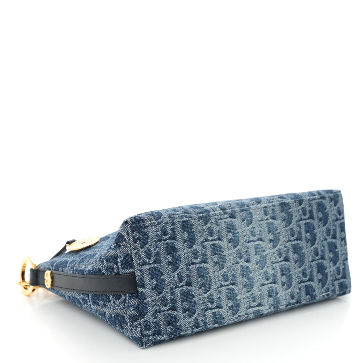 Christian Dior Denim Oblique Jacquard DiorStar Hobo Bag Blue 4 of 10