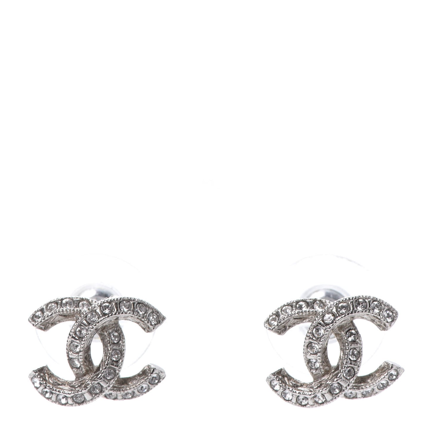 Crystal Timeless CC Earrings Silver