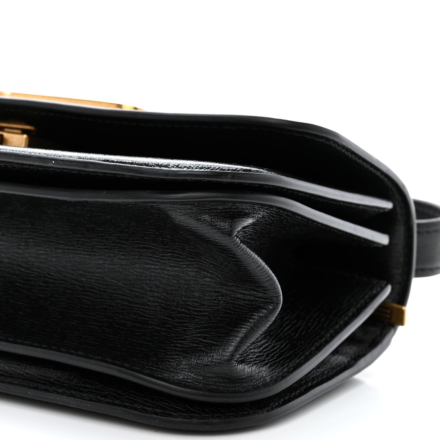 Balenciaga Calfskin Stripe Embossed Small Gossip Bag Black 10 of 14