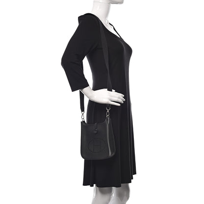 Hermes Taurillon Clemence Evelyne TPM Black 2 of 11