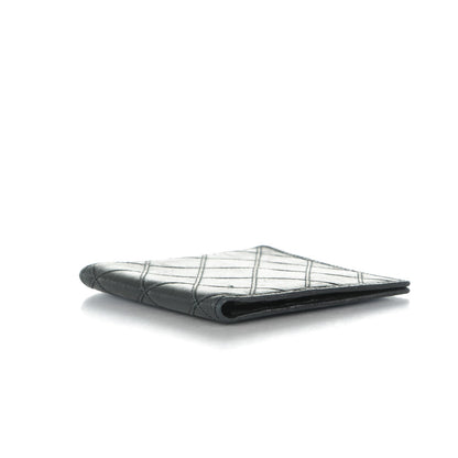 Chanel Calfskin Diamond Stitched Bi-Fold Wallet Black 4 of 8