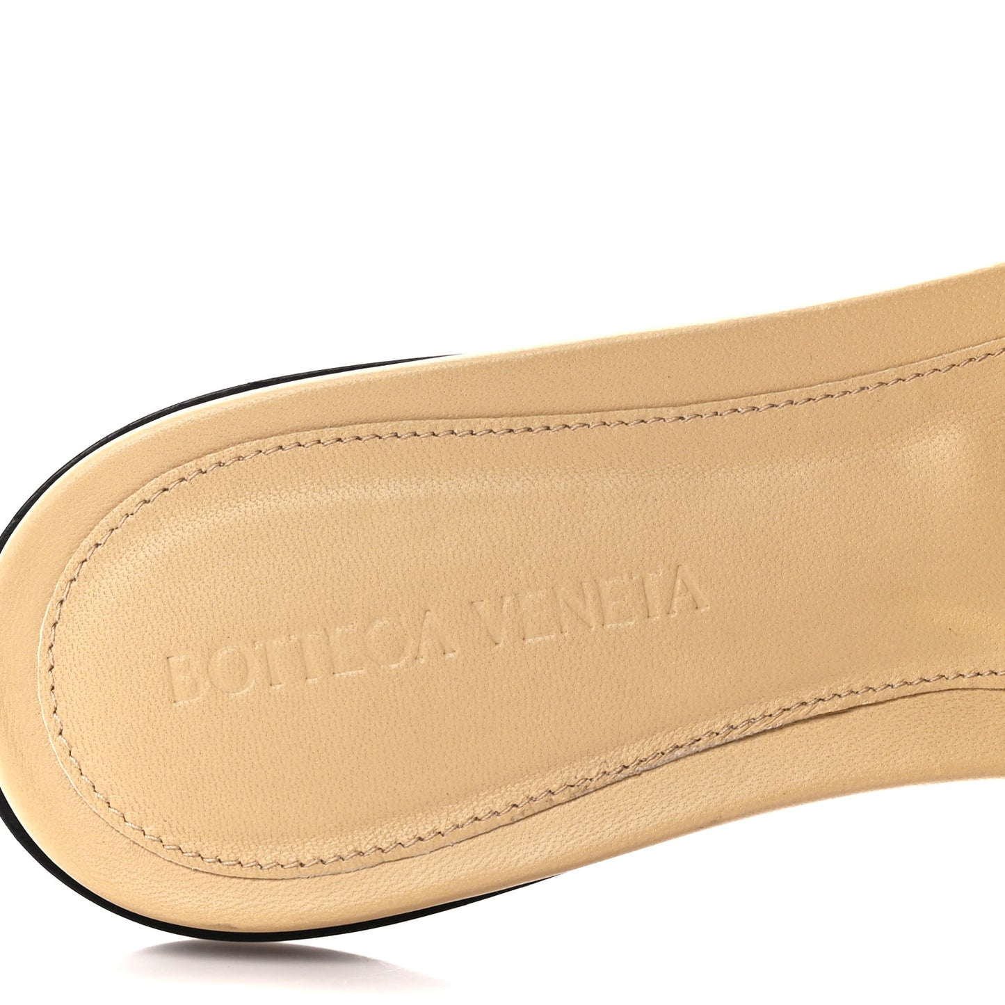 Nappa Matelasse Padded Flat Sandals 38 Cane Sugar