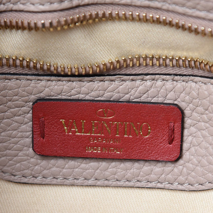 Valentino Garavani Pebbled Calfskin Rockstud Twiny Top Handle Bag Poudre 7 of 11
