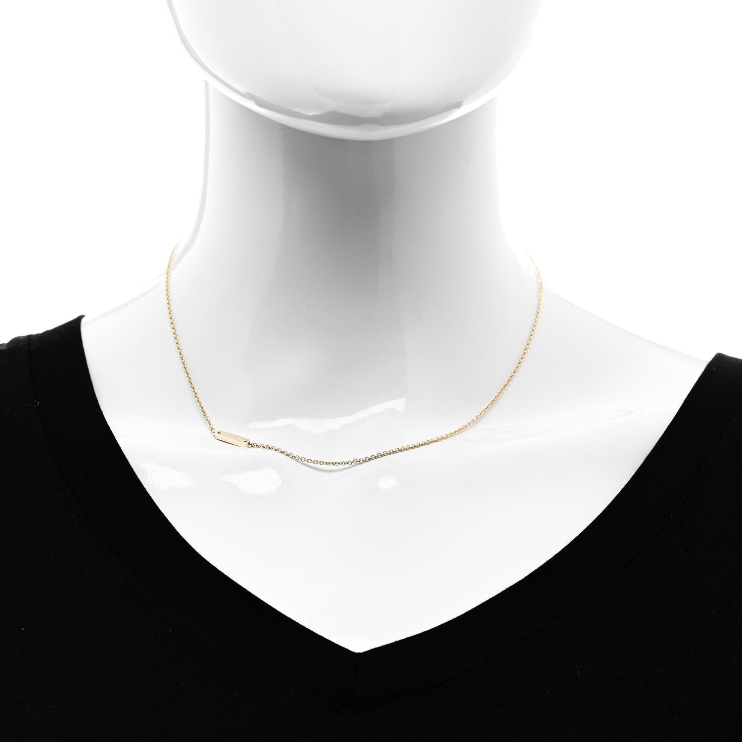 Tiffany 18K Yellow Gold Tag Chain Necklace 2 of 5
