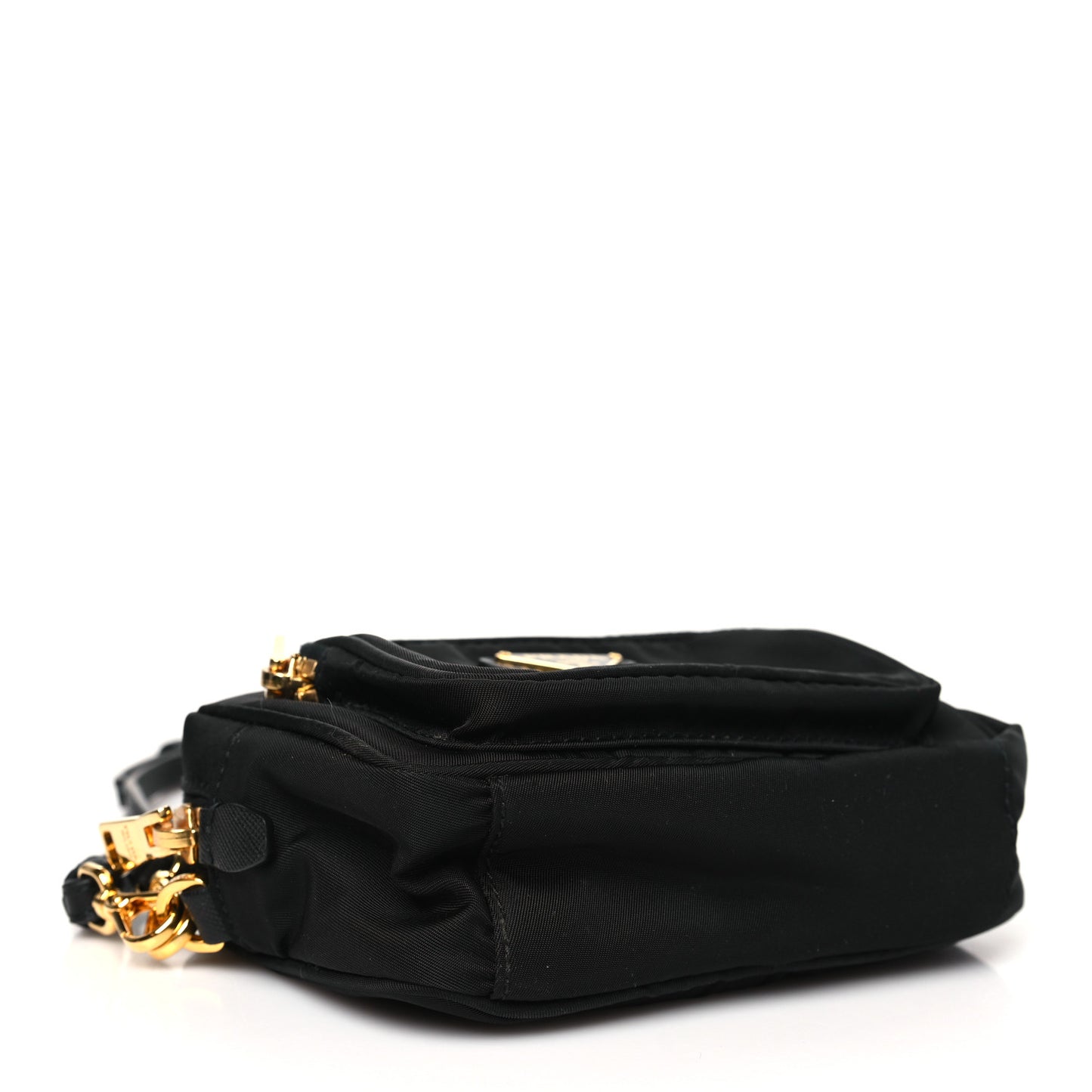 Tessuto Nylon Saffiano Convertible Crossbody Wristlet Black