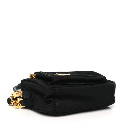 Prada Tessuto Nylon Saffiano Convertible Crossbody Wristlet Black 4 of 9
