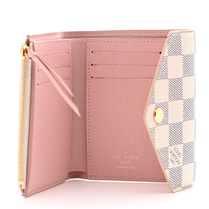 Louis Vuitton LOUIS VUITTON Damier Azur Victorine Wallet Rose Ballerine 5 of 6