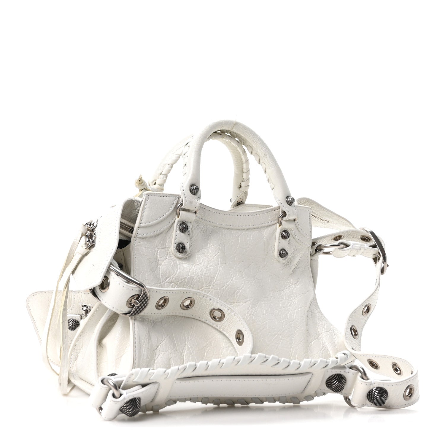 Balenciaga Agneau Arena Neo Cagole Handbag XS Optic White Optic White 3 of 10