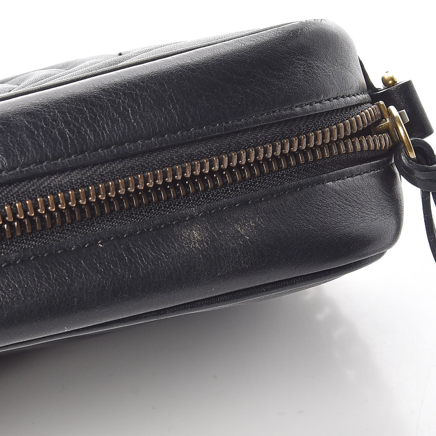 Calfskin Matelasse Mini GG Marmont Chain Shoulder Bag Black