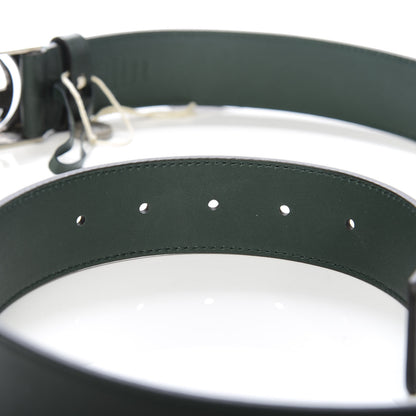 Gucci Moon Calfskin Nickel Interlocking G Plate Buckle Belt 90 36 Green 5 of 5