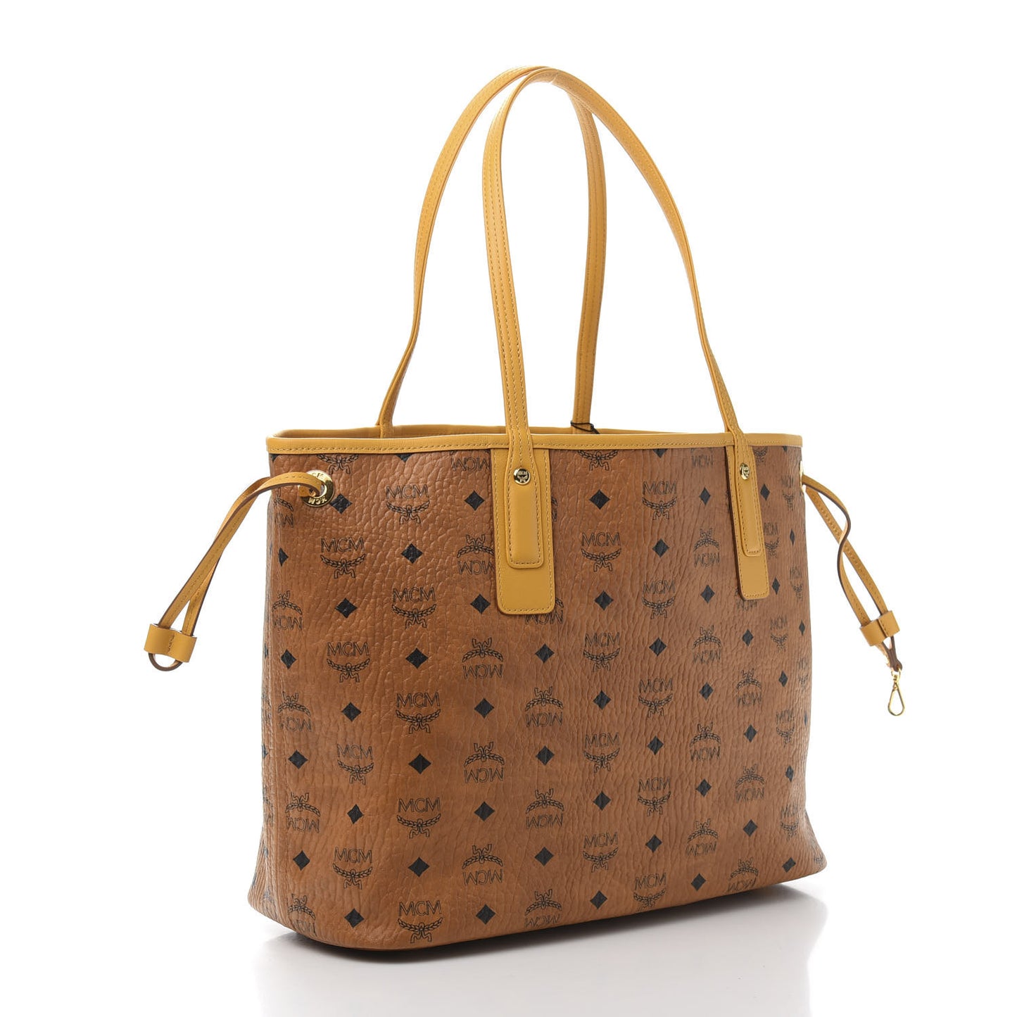 Visetos Medium Liz Reversible Shopper Tote Cognac Yellow