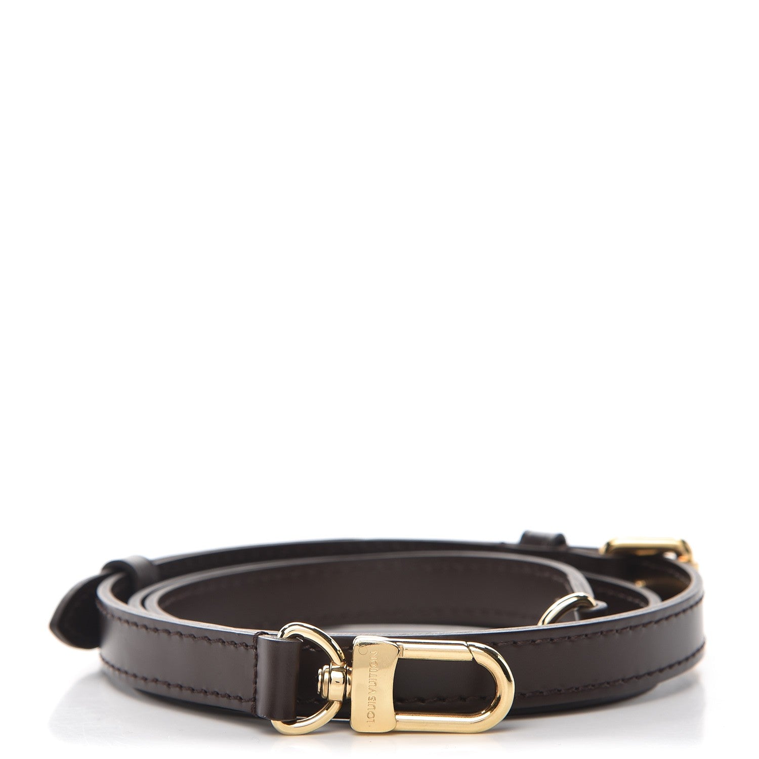 Louis Vuitton Calfskin 16mm Adjustable Shoulder Strap Brown 1 of 2