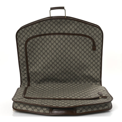 Gucci GG Supreme Monogram Azalea Calfskin Retro Interlocking G Hanger Garment Bag Beige Ebony Brown Sugar 4 of 10