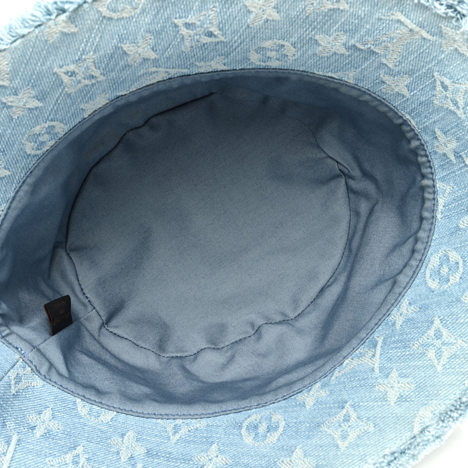 Louis Vuitton Monogram Denim Fringe Bucket Hat Blue 7 of 8