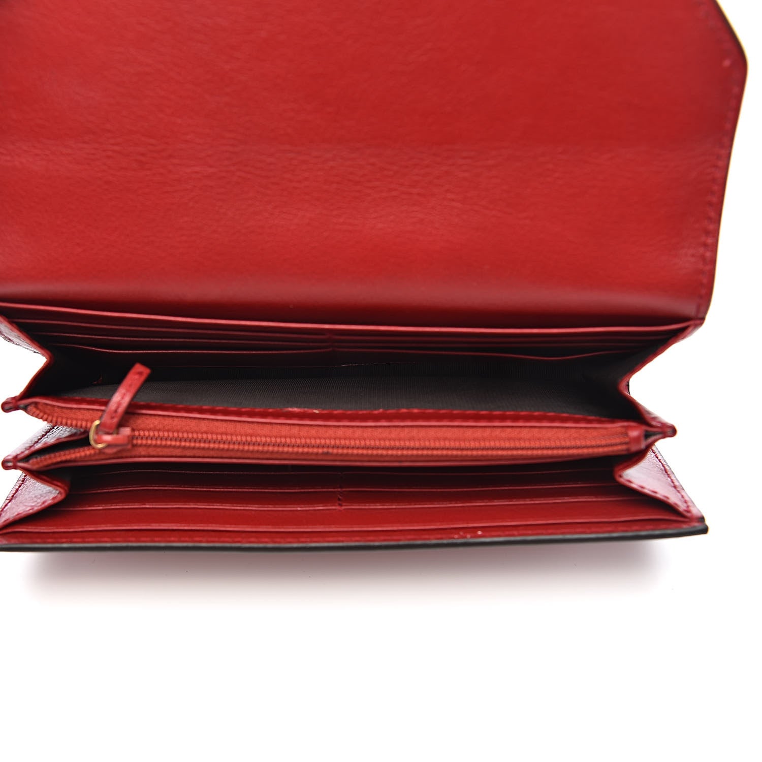 Gucci Calfskin Default Flap Wallet Cherry 5 of 12