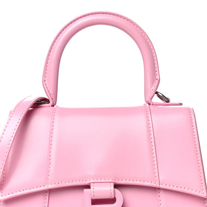 Balenciaga Shiny Box Calfskin Tonal B Hourglass Top Handle Bag XS Candy Pink 9 of 12