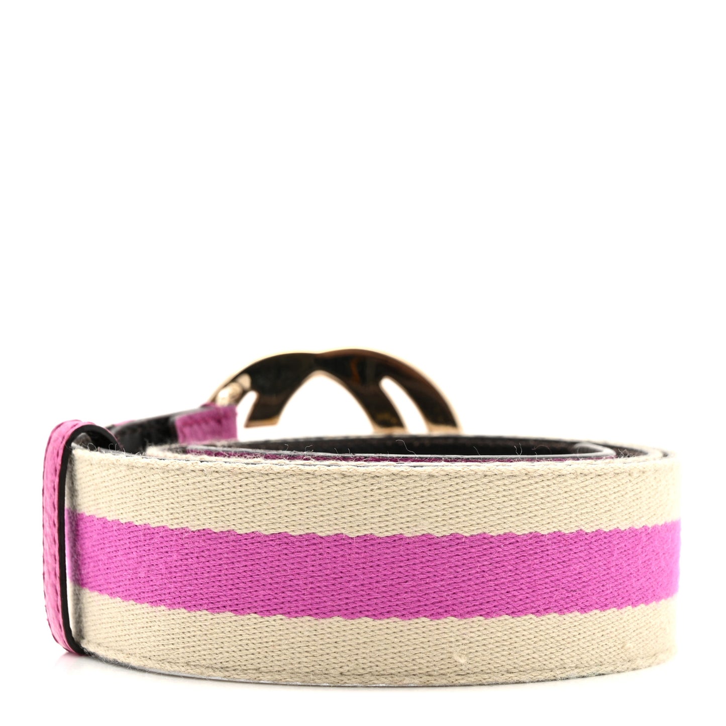 Calfskin Web Interlocking G Belt 85 34 Fuchsia White