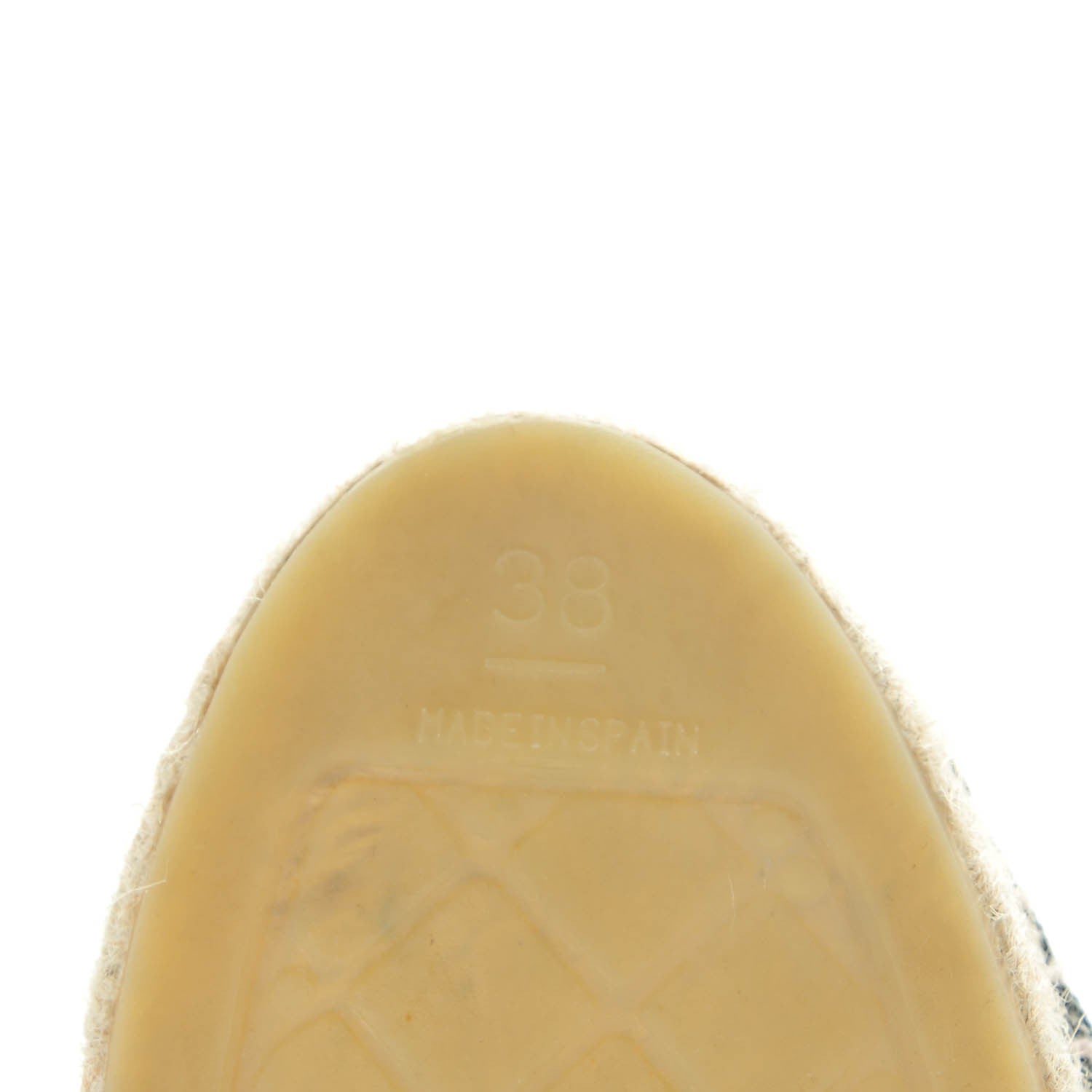 Chanel Linen CC Espadrilles 38 Beige Black 6 of 9