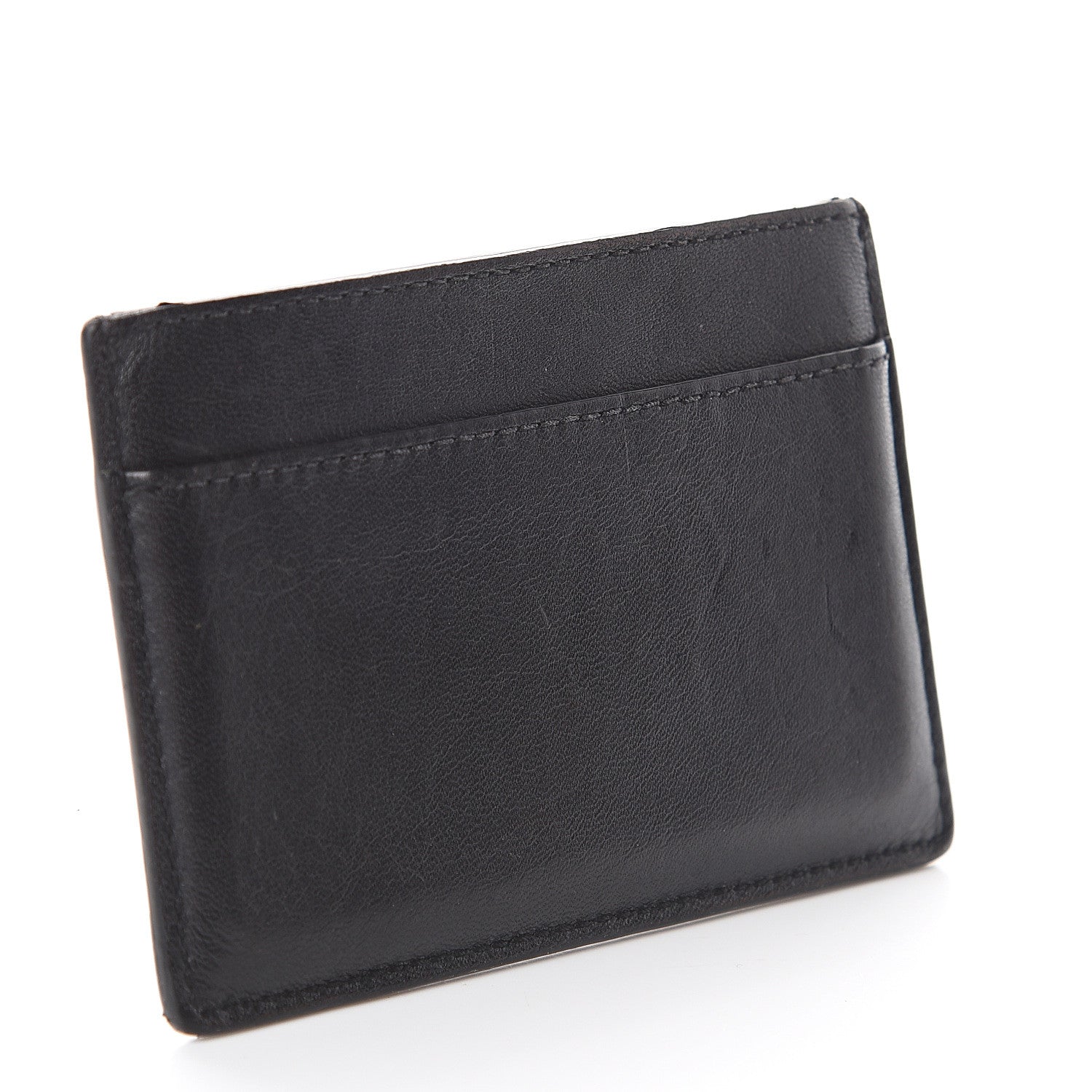 Saint Laurent Calfskin Classic Y Card Case Black 2 of 5