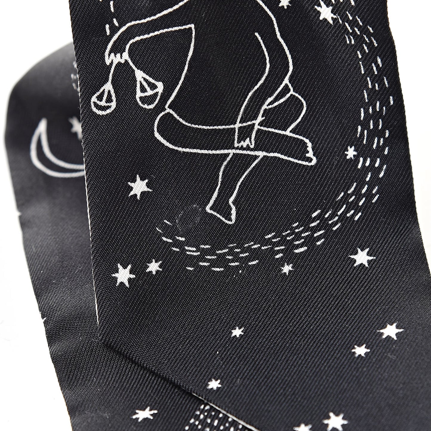 Silk Zodiac Libra Mitzah Scarf Black