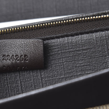 Gucci GG Supreme Monogram GG Pierce Chain Clutch Wallet Beige Ebony Black 7 of 11
