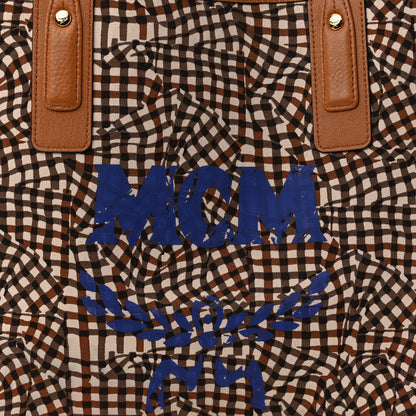 MCM Visetos Medium Liz Reversible Shopper Tote Cognac 13 of 17