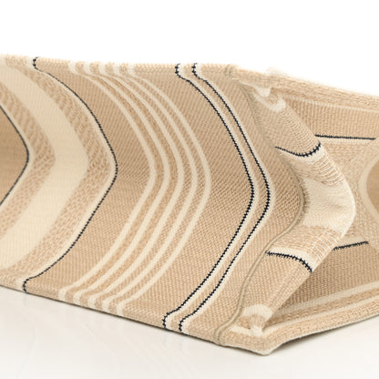 Christian Dior Canvas Embroidered Large Stripes Book Tote Beige 10 of 10