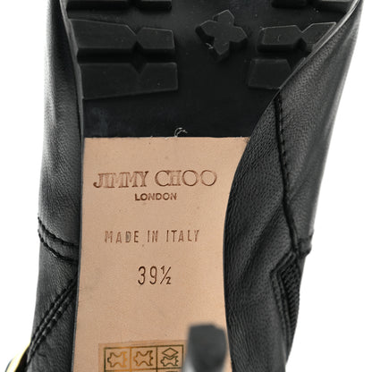 Jimmy Choo Lambskin Deja Biker Boots 39.5 Black 7 of 9