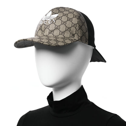 Gucci X ADIDAS GG Supreme Monogram Double Sided Baseball Hat L Beige Ebony Black 2 of 8