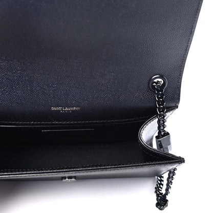 Saint Laurent Grain De Poudre Small Monogram Kate Satchel Black 9 of 13