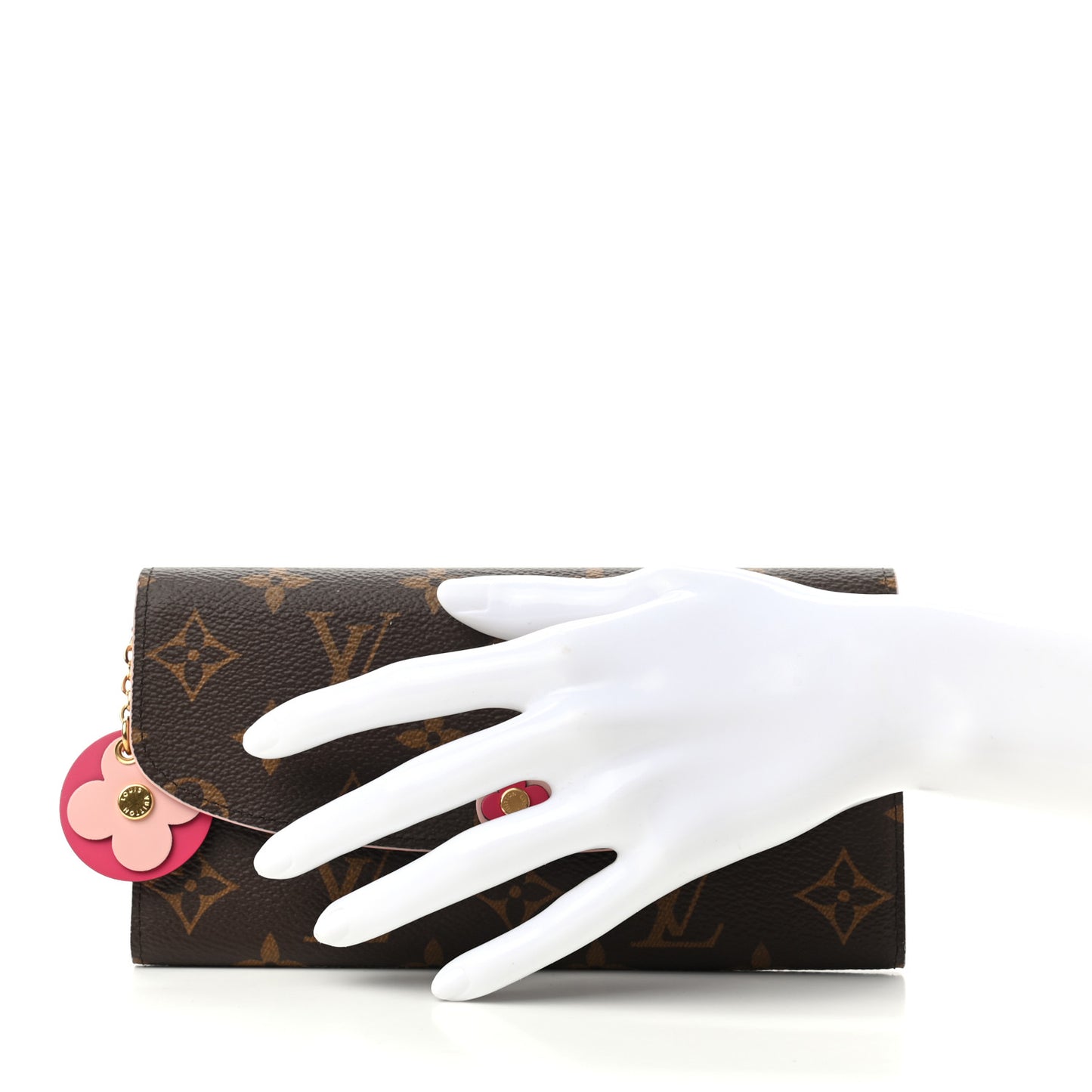 Monogram Bloom Flower Emilie Wallet Fuchsia