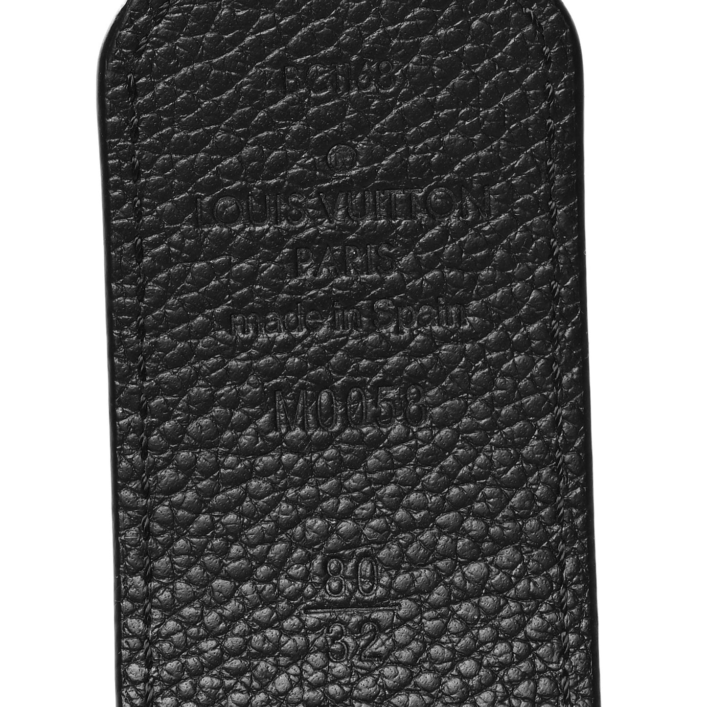 Monogram 20mm LV Circle Reversible Belt 80 32 Black