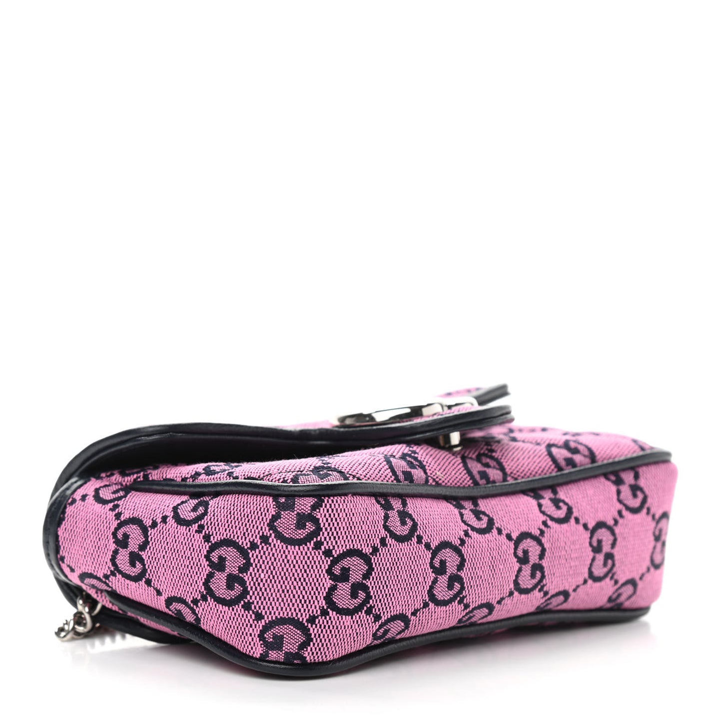 Monogram Multicolor Matelasse Diagonal Super Mini GG Marmont Shoulder Bag Pink Blue