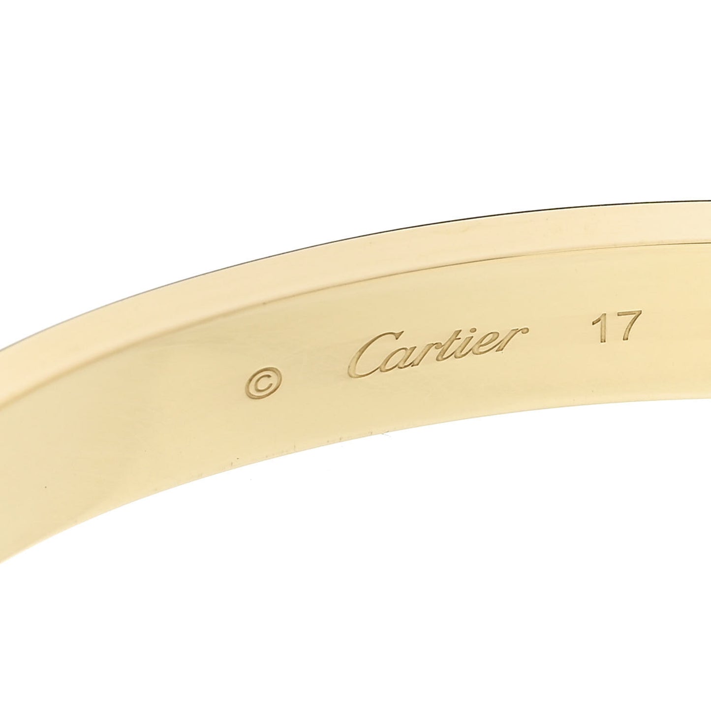 18K Yellow Gold LOVE Bracelet 17