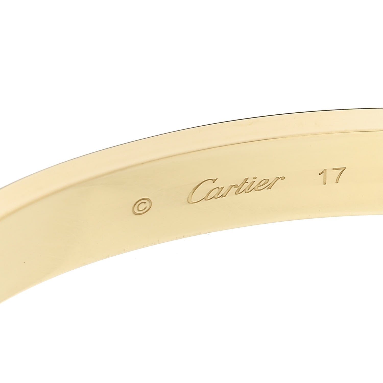 Cartier 18K Yellow Gold LOVE Bracelet 17 7 of 10